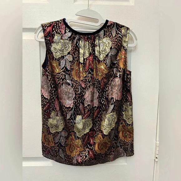 Rebecca Taylor Rose Clip Silk Blend Top - Picture 4 of 6